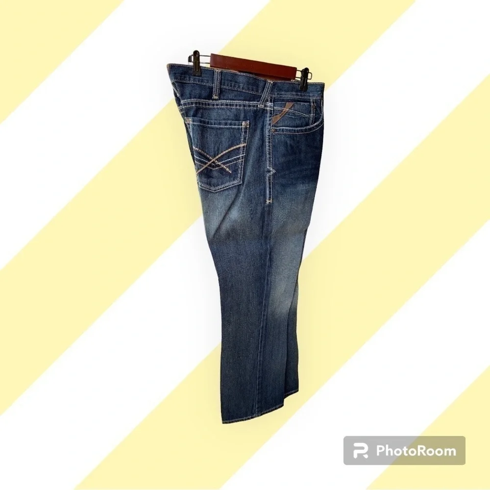 Ariat Arrowhead Deadrun Jeans Slim Straight Leg Five-Pockets Dark Wash M 40x32 - Picture 12 of 16